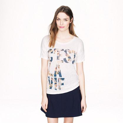 J.Crew Linen c'est la vie tee