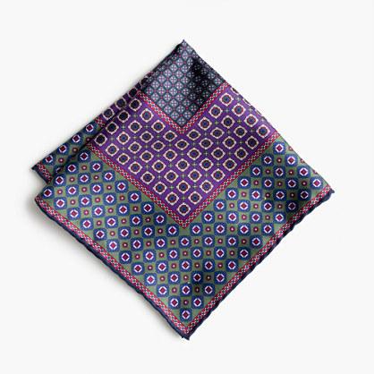 J.Crew Silk pocket square in medallion print