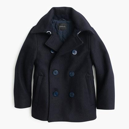 J.Crew Boys' wool peacoat with Thinsulate