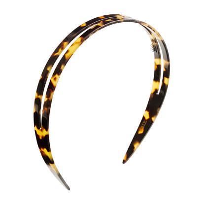 J.Crew Double headband in Italian tortoise