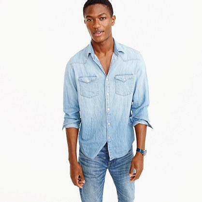 J.Crew Lightweight denim Western shirt