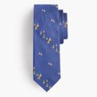 J.Crew Silk tie in embroidered sailboats