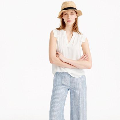 J.Crew Petite V-neck band-sleeve shell