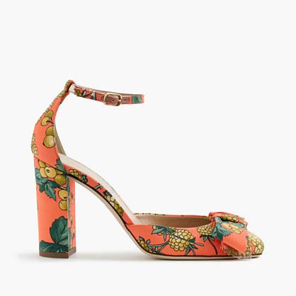 J.Crew Collection Lena ankle-strap pumps in Ratti&reg; fruity floral print
