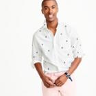 J.Crew Lightweight oxford shirt in embroidered anchors