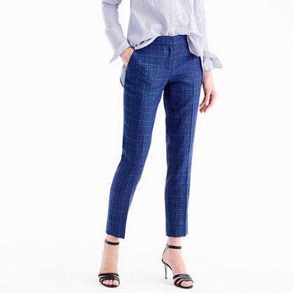 J.Crew Petite Paley pant linen wool plaid