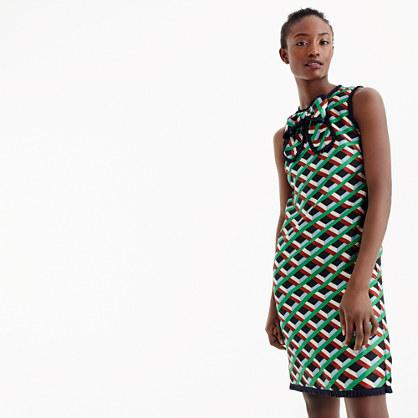 J.Crew Silk dress in Ratti® graphic diamond