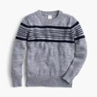 J.Crew Boys' striped cotton crewneck sweater