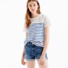 J.Crew Eyelet striped T-shirt