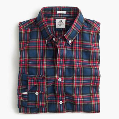 J.Crew Slim Thomas Mason® for J.Crew flannel shirt in dark royal plaid