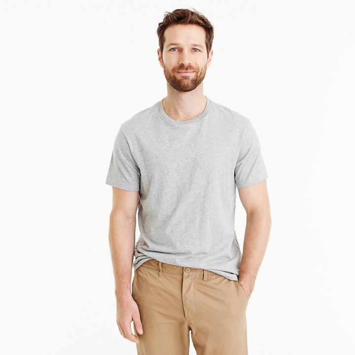 J.Crew J.Crew Mercantile Broken-in crewneck T-shirt in heather grey