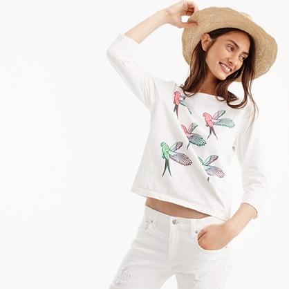 J.Crew SZ Blockprints&trade; for J.Crew parrot T-shirt