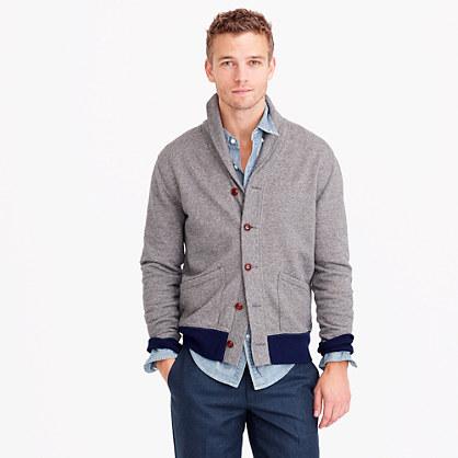 J.Crew Cotton shawl-collar cardigan sweater