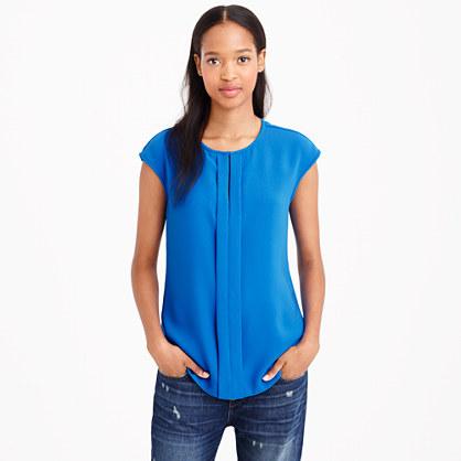 J.Crew Tall crepe cap-sleeve top