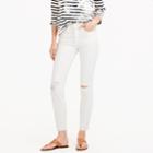 J.Crew 9 destroyed lookout high-rise jean in white