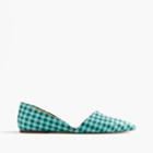 J.Crew Sloan gingham leather d'Orsay flats