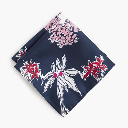 J.Crew Italian silk pocket square in flower print