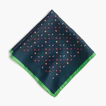 J.Crew Paul Feig&trade; for J.Crew silk pocket square in eclectic print