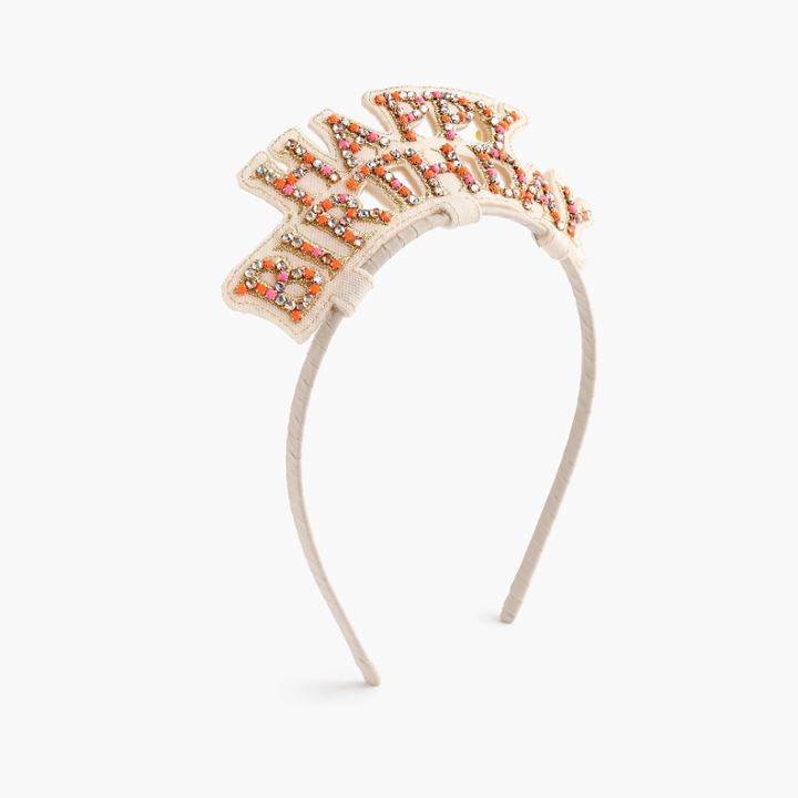 J.Crew Girls' happy birthday headband