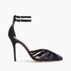 J.Crew Roxie suede and satin ankle-strap pumps