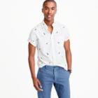 J.Crew Short-sleeve lightweight oxford shirt with embroidered macaws