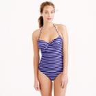 J.Crew DD-cup striped underwire one-piece swimsuit