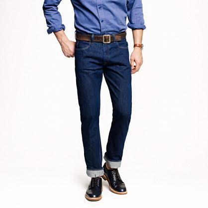 J.Crew Wallace & Barnes slim selvedge jean in White Oak Cone Denim with rinsed wash