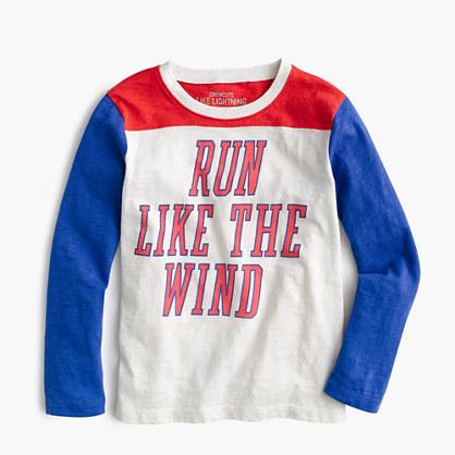 J.Crew Boys' three-quarter-sleeve run like the wind tee