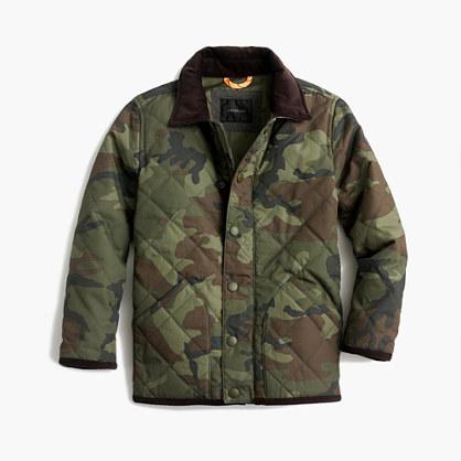 J.Crew Boys' Sussex quilted jacket in camo