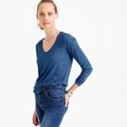 J.Crew Indigo vintage cotton long-sleeve scoopneck T-shirt