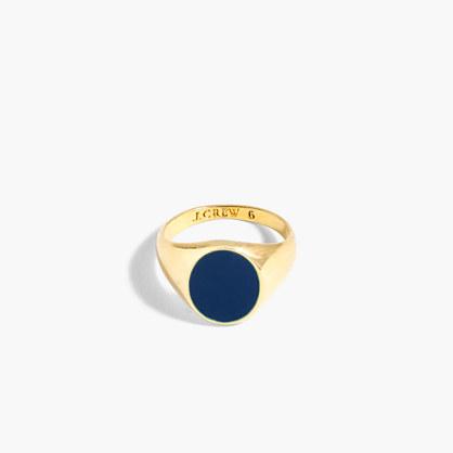 J.Crew Small enamel signet ring