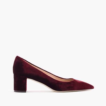J.Crew Avery heels in velvet