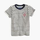 J.Crew Boys' embroidered pocket T-shirt in nautical stripe