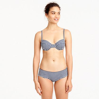 J.Crew Gingham underwire bikini top