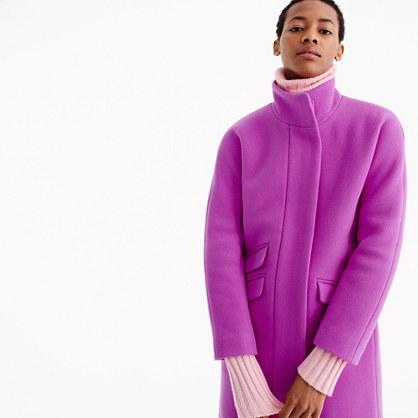 J.Crew Petite Cocoon coat in Italian stadium-cloth wool