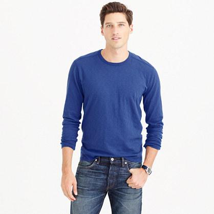 J.Crew Long-sleeve textured cotton T-shirt