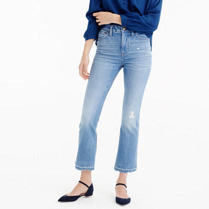 J.Crew Tall Billie demi-boot crop jean in Sherman wash