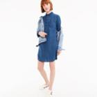 J.Crew Side-button shirtdress in chambray