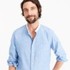 J.Crew Band-collar shirt in striped slub poplin
