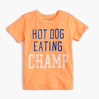 J.Crew Boys' glow-in-the-dark hot dog eating champ T-shirt