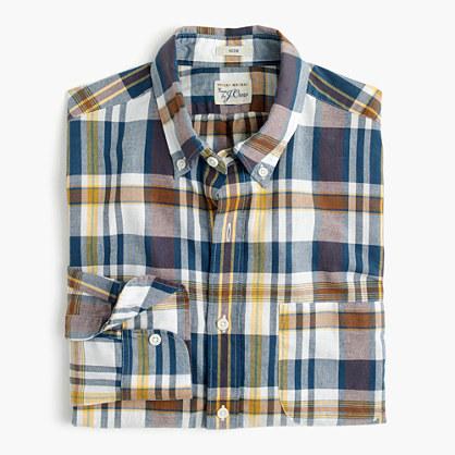 J.Crew Indian madras shirt in sea salt plaid