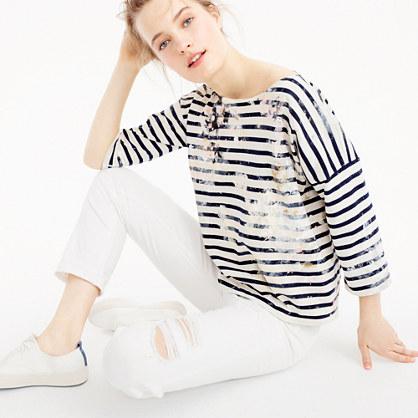 J.Crew Limited-edition striped T-shirt in paint splatter