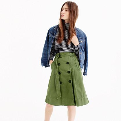 J.Crew Petite chino trench skirt