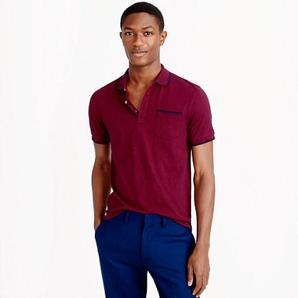 J.Crew Tall textured cotton tipped polo shirt