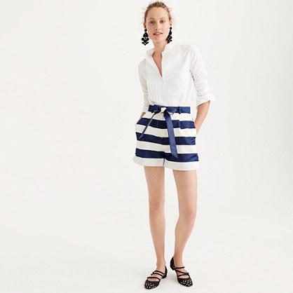 J.Crew Satin short in stripe