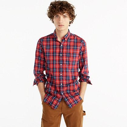 J.Crew Slim heather poplin shirt in rustic plaid
