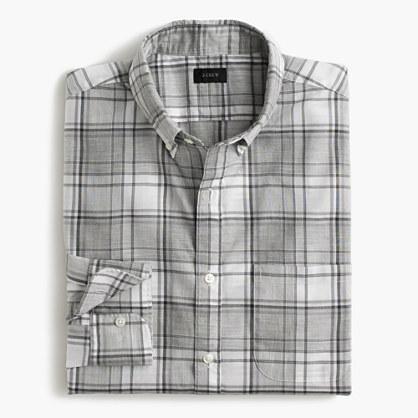 J.Crew Tall Secret Wash shirt in heather plaid