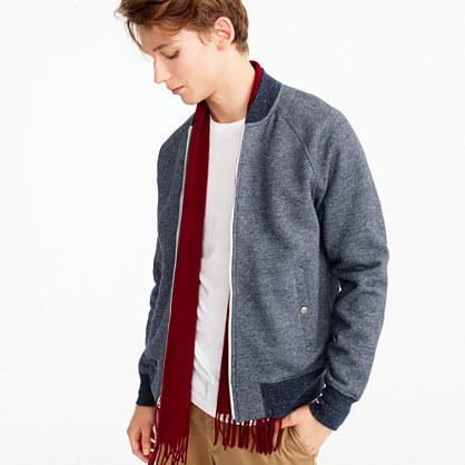 J.Crew Brushed cotton fleece bomber jacket