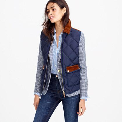 J.Crew Excursion vest with corduroy trim