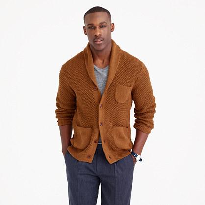 J.Crew Cotton textured-stitch cardigan sweater